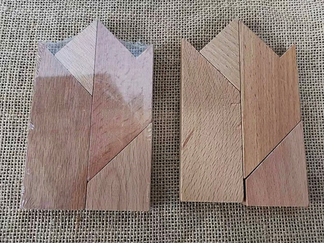 12Pcs Wooden Kongming Lock Toy Chinese Puzzle Game Family Home