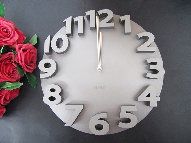 1X Art 3D Number Round Wall Clock Meidi Clock - Click Image to Close