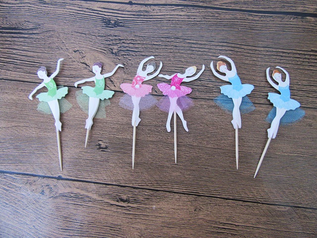 12Pkts X 3Pcs Ballet Dancing Girl Cupcake Cake Topper Decor 12Pkts X 3Pcs Ballet Dancing Girl Cupcake Cake Topper Decor