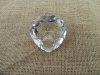 1X Clear Heart Crystal Taper Ball 59x59x31mm