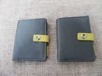 12Pcs Leatherette Card Bag with Button Purse Wallet