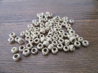 600Pcs Handmade Knitted Hemp Beads 6mm Dia.