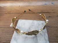 6Pcs Golden Elegant Bridal Wedding Tiara Crown Pearl Headband
