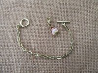 12Sets Golden Metal Chain Bracelet with Tohhle Clasp
