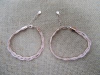 12Pcs Fashion Rose Golden Color Knitted Chain Bracelet 22cm long