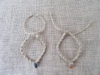 12X Handmade Knitted Hemp Bracelet with Gemstone Charm 12X Handmade Knitted Hemp Bracelet with Gemstone Charm