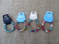 12X Colorful Tortoise Gemstone Charms Beaded Bracelets Mixed 12X Colorful Tortoise Gemstone Charms Beaded Bracelets Mixed