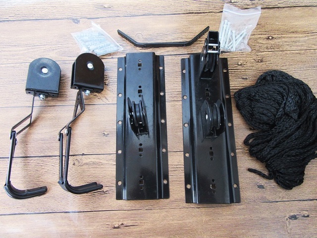 1Set Ceiling-Mounted Bike Lift Hoist Garage Mountain Bicycle Hoi