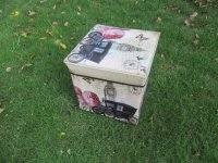 1X Collaspsible Organiser Storage Box Chest Seat Foot Stool 1X Collaspsible Organiser Storage Box Chest Seat Foot Stool