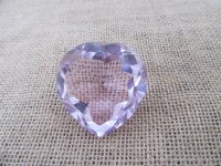 8X Pink Heart Crystal Taper Ball 50x50x28mm