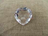 1X Clear Heart Crystal Taper Ball 59x59x31mm