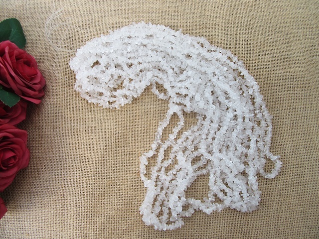 10Strands White Clear Loose Stone Chips 85cm Long 10Strands White Clear Loose Stone Chips 85cm Long