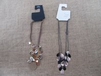 12X Fashion Necklace with Dangle Charms Assorted