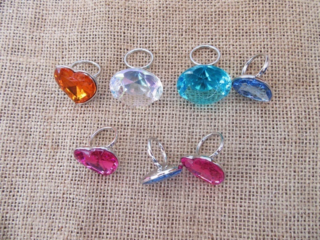 24Pcs Girls Kids Ring with Rhinestone Dimond Mixed 24Pcs Girls Kids Ring with Rhinestone Dimond Mixed