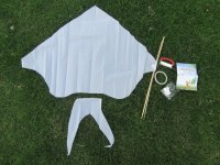 5 DIY Plain White Swallow Kite Lines Reel Outdoor Games 5 DIY Plain White Swallow Kite Lines Reel Outdoor Games