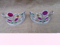 12 Silver Rhinestone Dress Up Tiaras Fancy Dress Head Piece 13cm