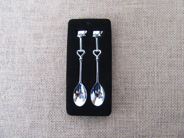 6Pkts X 2Pcs Heart Tea Coffee Drinking Spoon Teaspoon Wedding