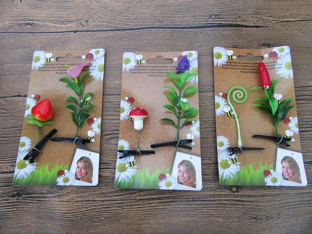 24Pkts X 2Pcs Kids Funny Hair Clips Assorted