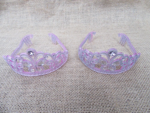 12X Pink Shiny Dress Up Tiaras Fancy Dress Head Pieces