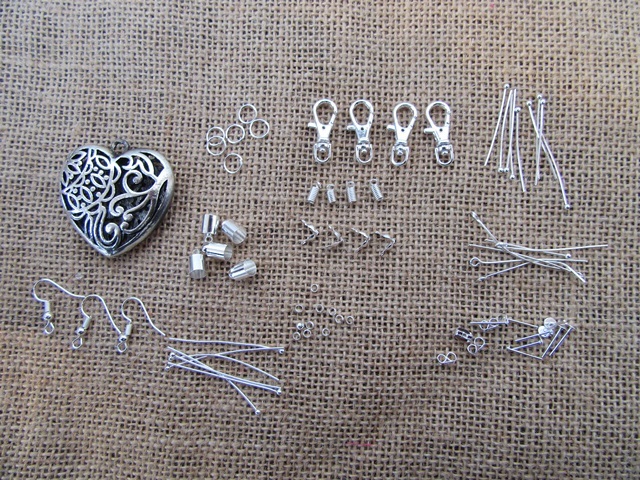 6Set Kids DIY Jewelry Making Accessories Charm Cord Clasp & Tool