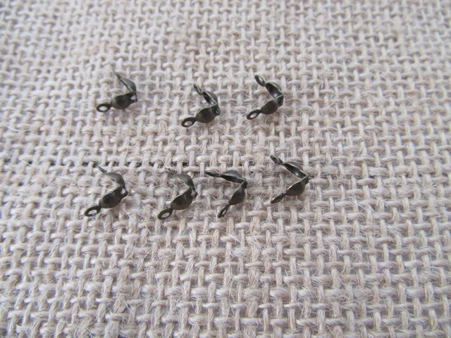 100Packs X 20Pcs Bronze Charlotte End Crimps Bead Tips 4mm Clams 100Packs X 20Pcs Bronze Charlotte End Crimps Bead Tips 4mm Clams