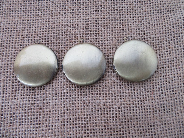 10Pcs Metal Circle Beads Pendants Charms Jewelry Finding 32mm
