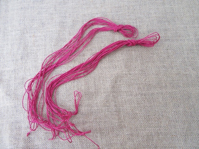 10Pkts X 9Meters Fushia Hemp Waxed Thread Cord for DIY Handcraft - Click Image to Close