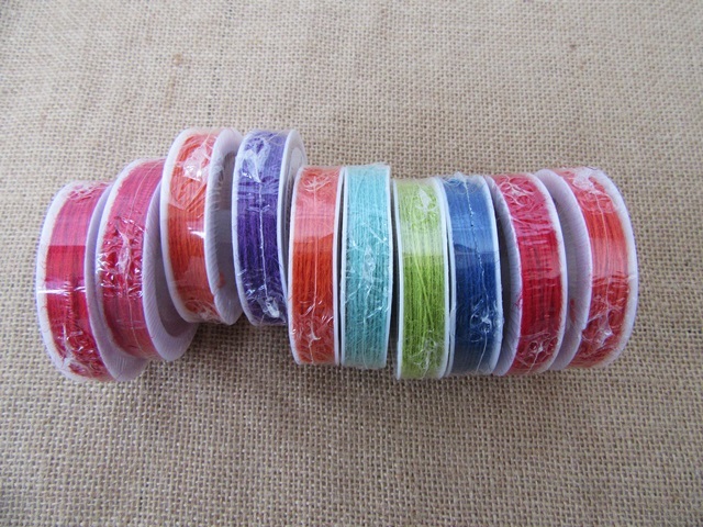 10Rolls Jewelery Making Beading Hemp Thread Cord String Mixed - Click Image to Close