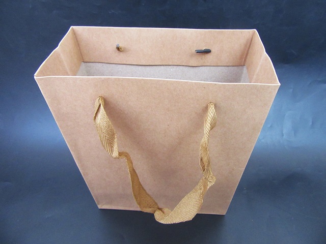 12Pcs Thick Kraft Paper Gift Carry Shopping Bag 19x9x24cm - Click Image to Close