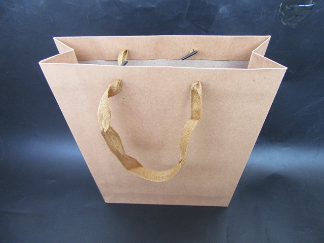 12Pcs Thick Kraft Paper Gift Carry Shopping Bag 24x7.5x3.2cm - Click Image to Close