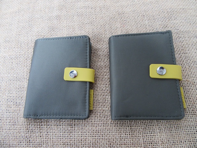 12Pcs Leatherette Card Bag with Button Purse Wallet - Click Image to Close