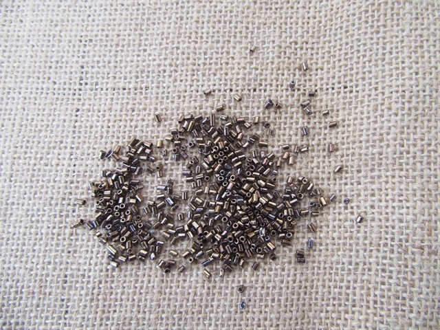 250Grams Coffee Color Tube Glass Seed Beads