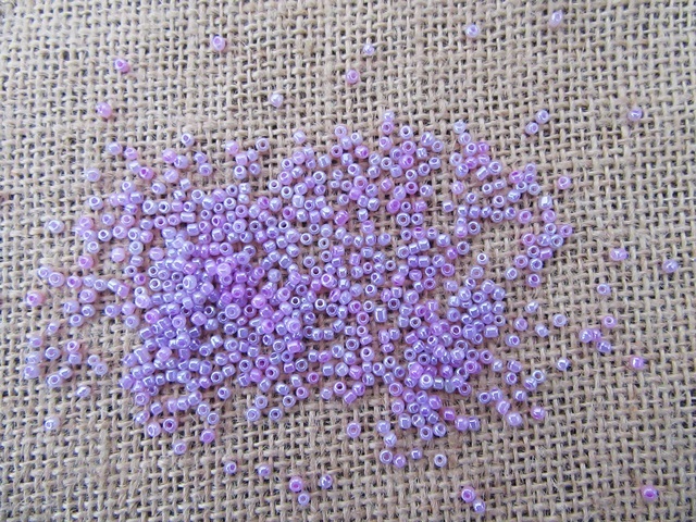 490Grams Purple Round Glass Seed Beads 1.2-3mm