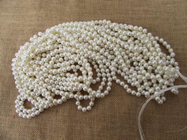 10Strands X 100Pcs Round Imitation Simulate Pearl Loose Beads 10 - Click Image to Close