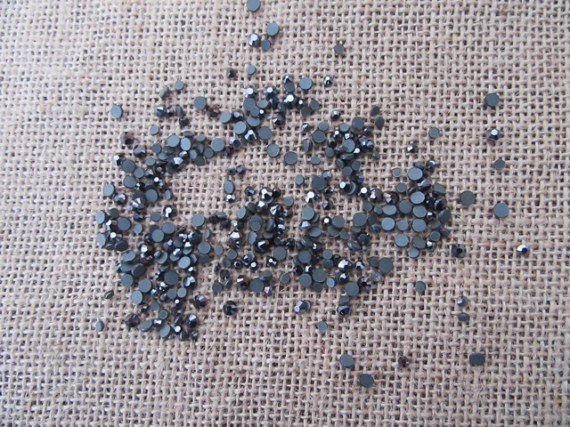 4x100Grams Black Round Facted Flatback Rhinestone 3mm/4mm 4x100Grams Black Round Facted Flatback Rhinestone 3mm/4mm