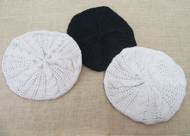 5X Winter Warm Caddice Cap Hat Crochet Hat Braided Beanie Cap Mi - Click Image to Close