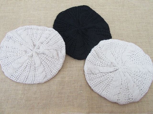 5X Winter Warm Caddice Cap Hat Crochet Hat Braided Beanie Cap Mi - Click Image to Close