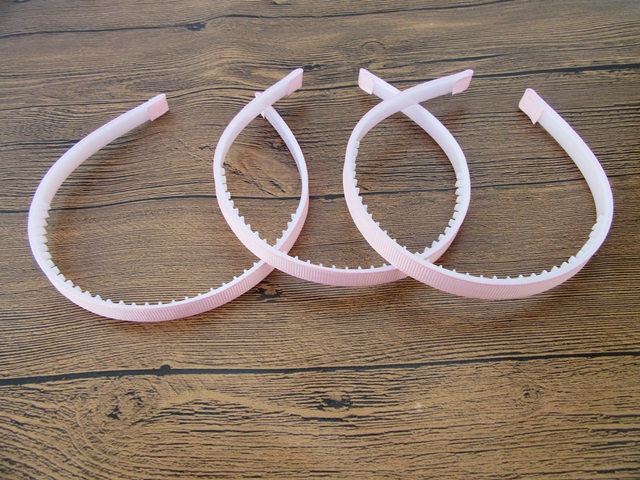 20Pcs Pink Hair Band Headband with Teeth 10mm Wide - Click Image to Close