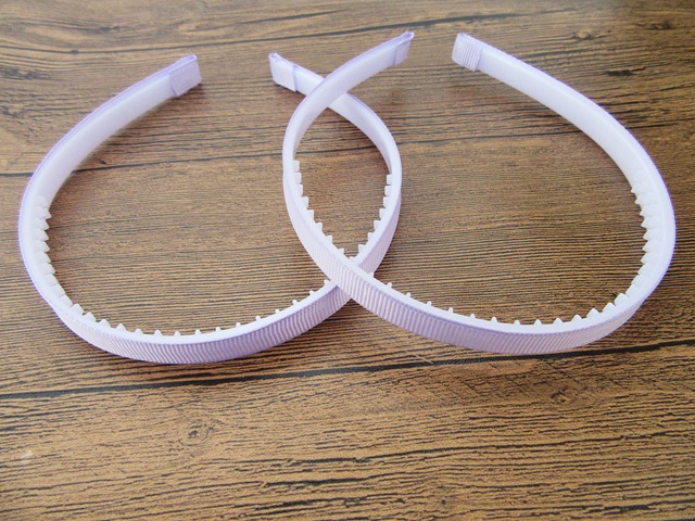 20Pcs Light Purple Hair Band Headband with Teeth 10mm Wide - Click Image to Close