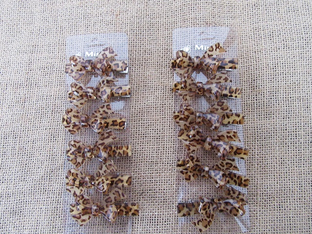 12X Fashion Leopard Bowknot Duckclip Hair Clips Hairclips 12X Fashion Leopard Bowknot Duckclip Hair Clips Hairclips