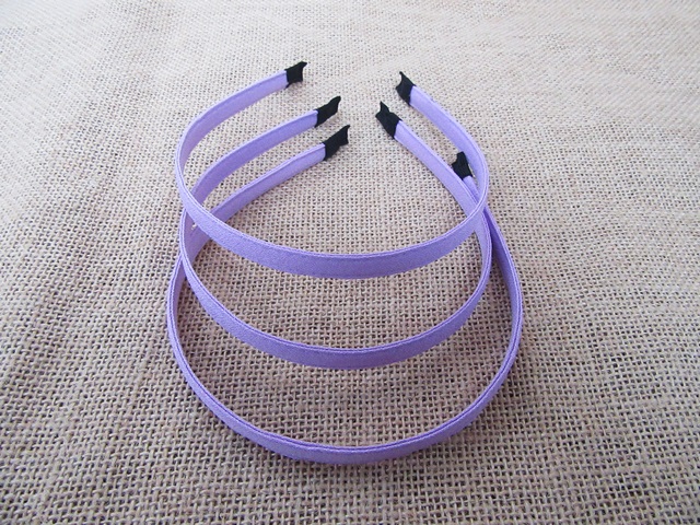 20Pcs Purple Hair Band Headband NO Teeth 10mm Wide - Click Image to Close