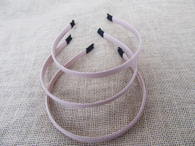 20Pcs Pale Pink Hair Band Headband NO Teeth 10mm Wide - Click Image to Close