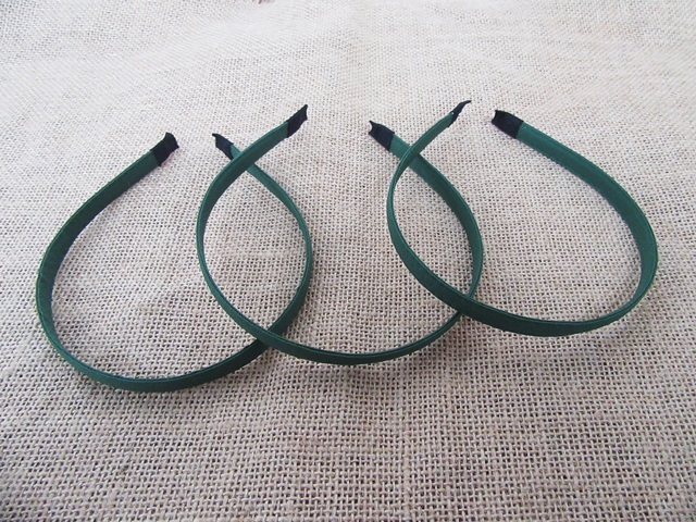 20Pcs Dark Green Hair Band Headband NO Teeth 10mm Wide
