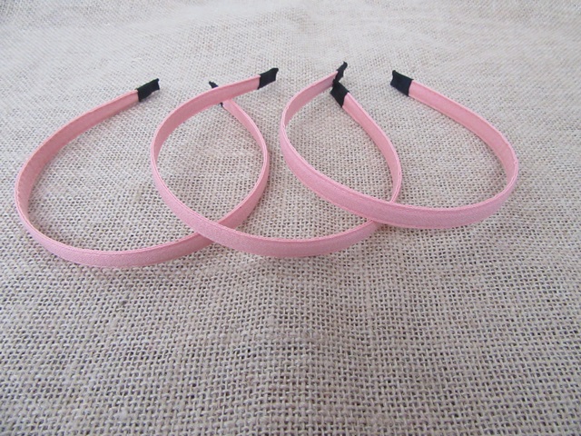 20Pcs Pink Hair Band Headband NO Teeth 10mm Wide - Click Image to Close