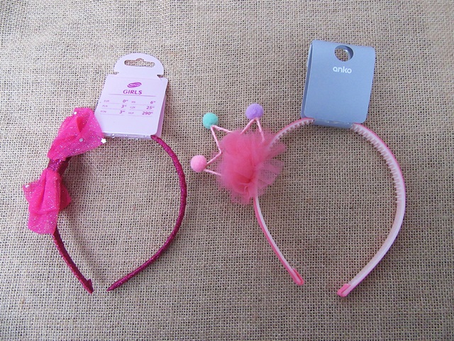 12Pcs Fashion Cute Kids Headband Hairband for Girls - Click Image to Close