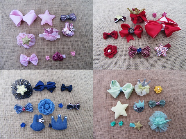 4Set x 10Pcs New Little Girl's Duckclip Hair Clips Set - Click Image to Close