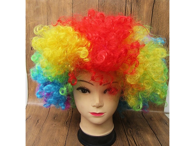 4Pcs Funny Unisex Dress up Rainbow Clown Wigs Party Favors 4Pcs Funny Unisex Dress up Rainbow Clown Wigs Party Favors