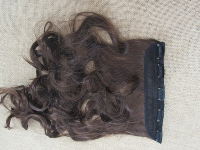 4Pcs Synthetic Wig Curly Wavy Clip On Ponytail Hairpiece 4Pcs Synthetic Wig Curly Wavy Clip On Ponytail Hairpiece