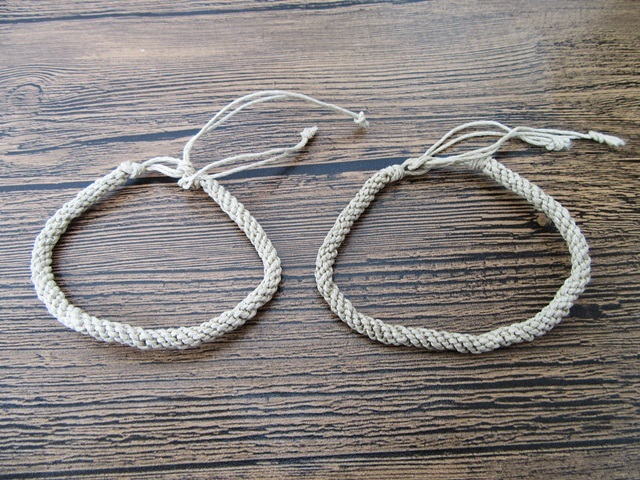 36X Handmade Hemp Knitted Drawstring Unfinished Bracelets 5mm - 36X Handmade Hemp Knitted Drawstring Unfinished Bracelets 5mm -