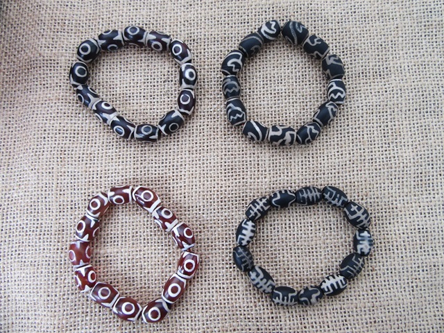 10X Elastic Gemstone Beaded Bracelet 7cm Dia. Assorted 10X Elastic Gemstone Beaded Bracelet 7cm Dia. Assorted